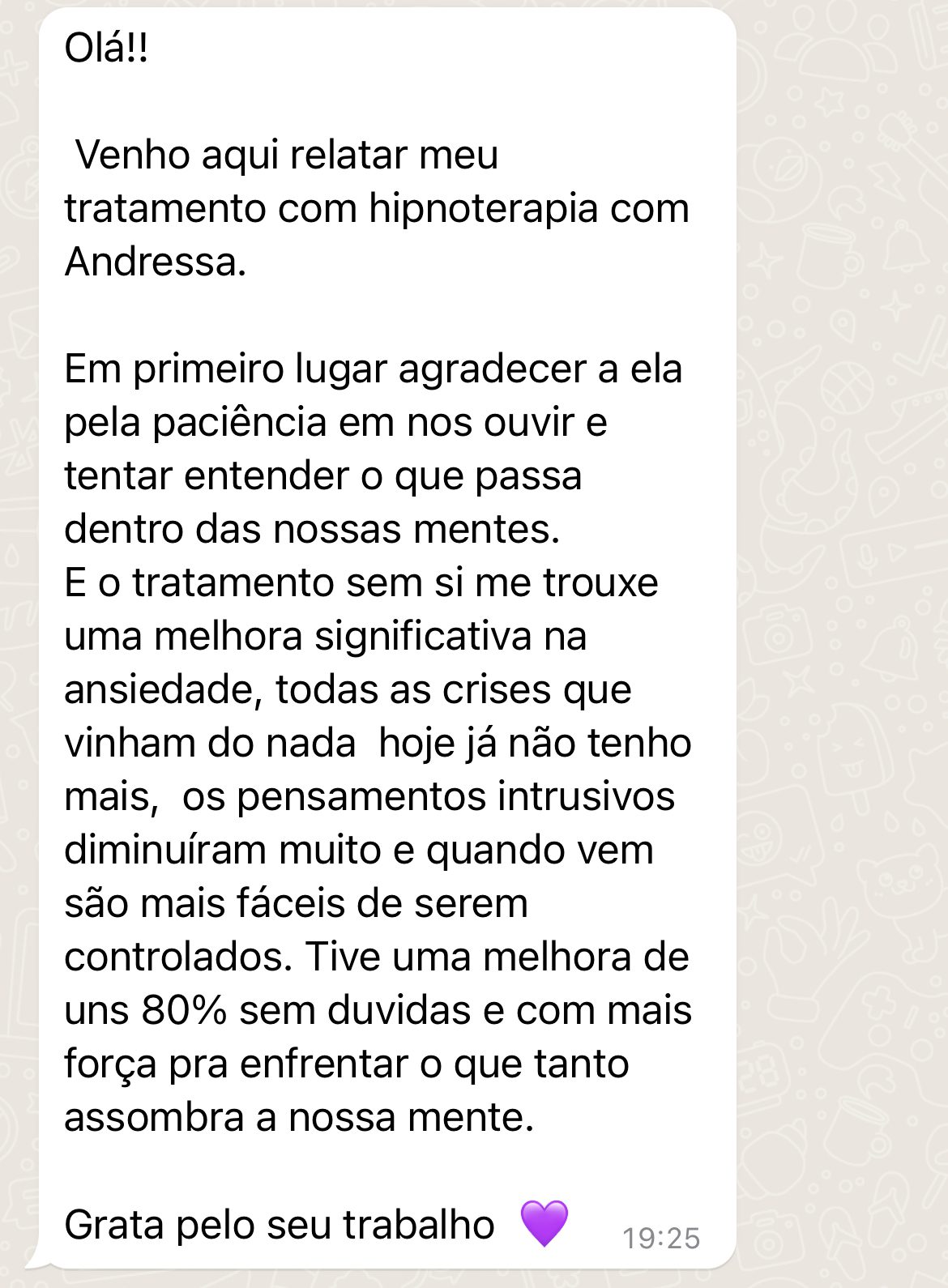 depoimento hipnoterapia
