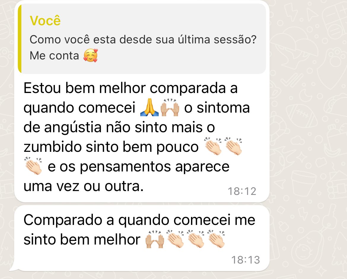 melhora na angústia