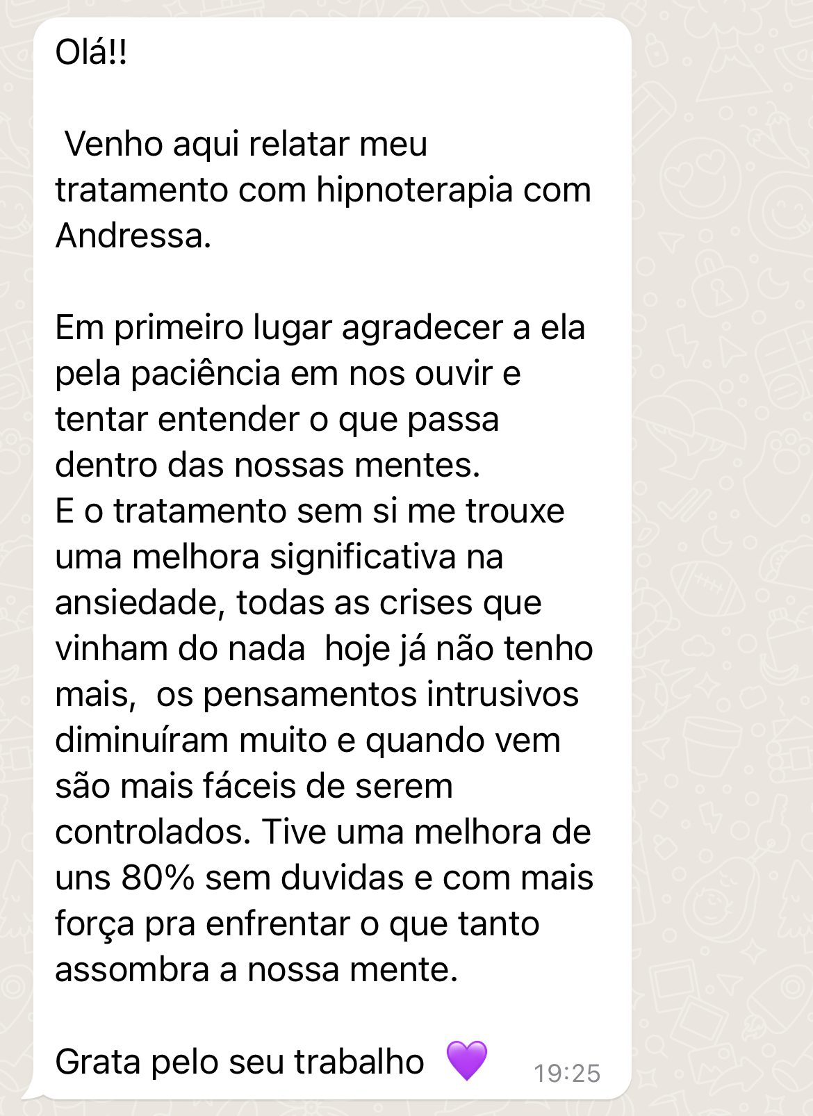 depoimento hipnoterapia