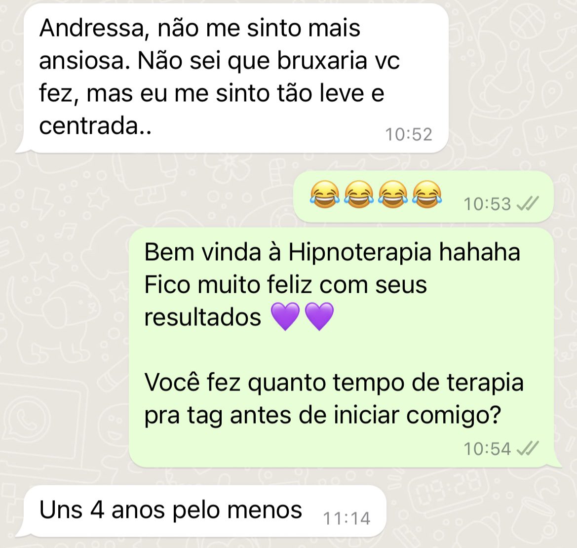 depoimento hipnoterapia